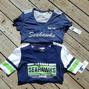 NWT 2 Women's Seattle Seahawks T-shirts, small